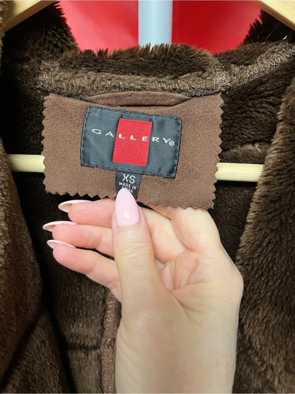 Gallery Brown Faux Shearling Jacket with Plush Interior
